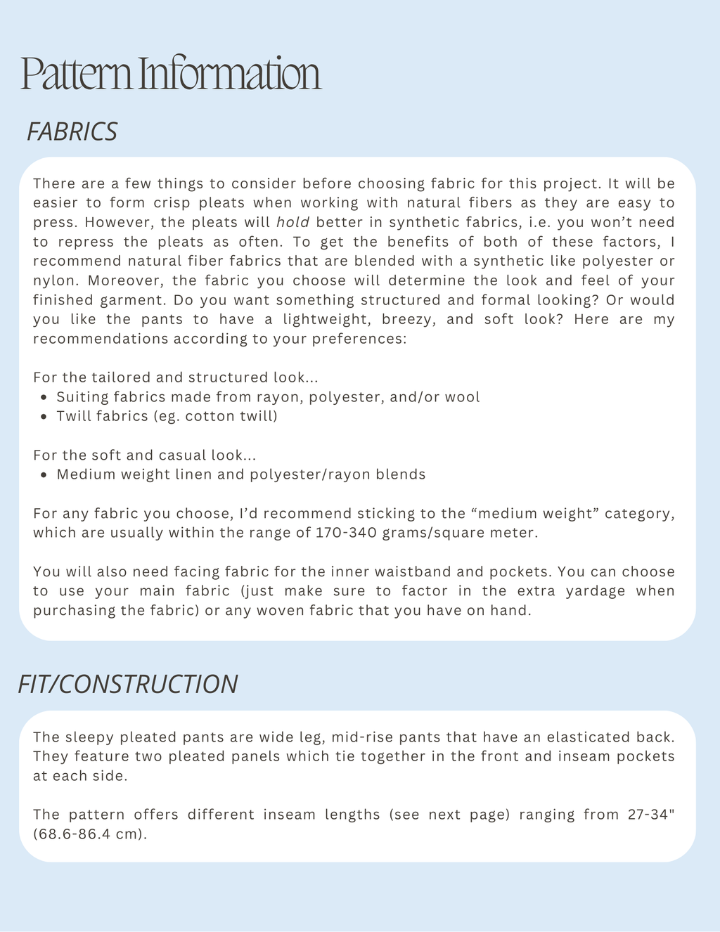 Sleepy Pleated Pants