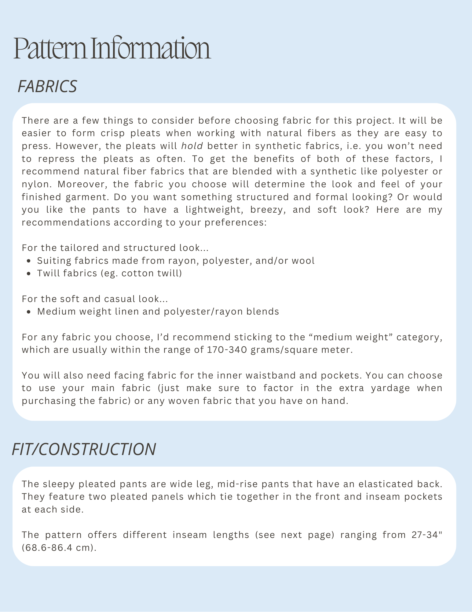 Sleepy Pleated Pants