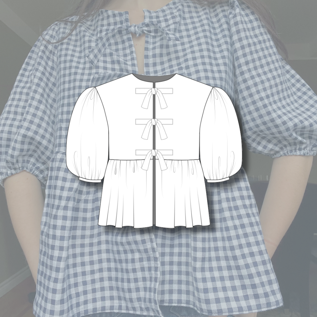 Puffed Sleeve Peplum Top